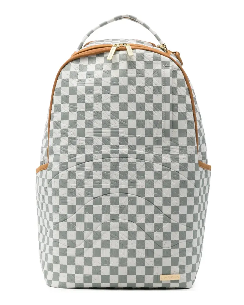 Sprayground 3AM check-pattern embossed backpack - Weiß Weiß