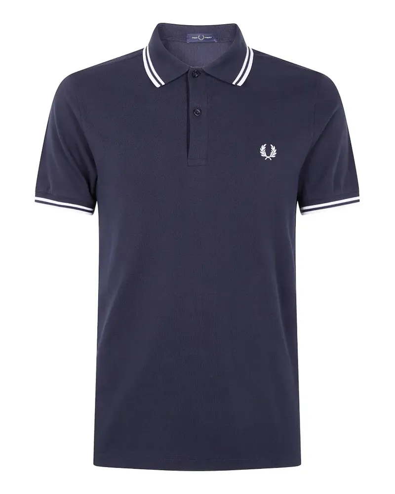 Fred Perry tipped laurel polo T-shirt - Blau Blau