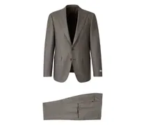 Karierter Anzug - Braun