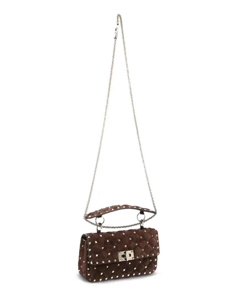 Valentino Garavani Rockstud quilted shoulder bag - Braun Braun