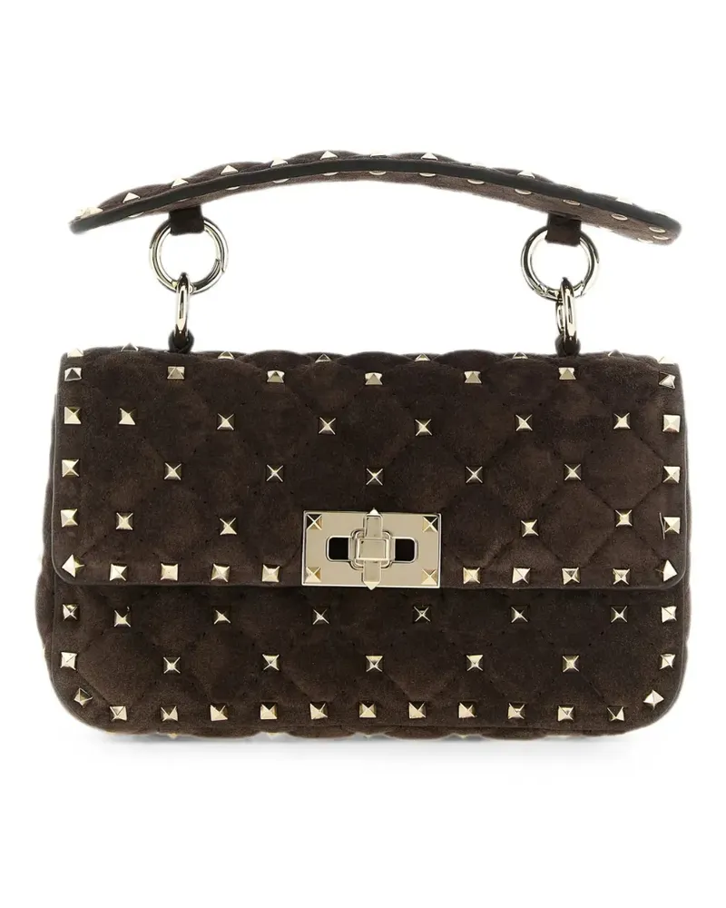 Valentino Garavani Rockstud Schultertasche mit Steppung - Braun Braun