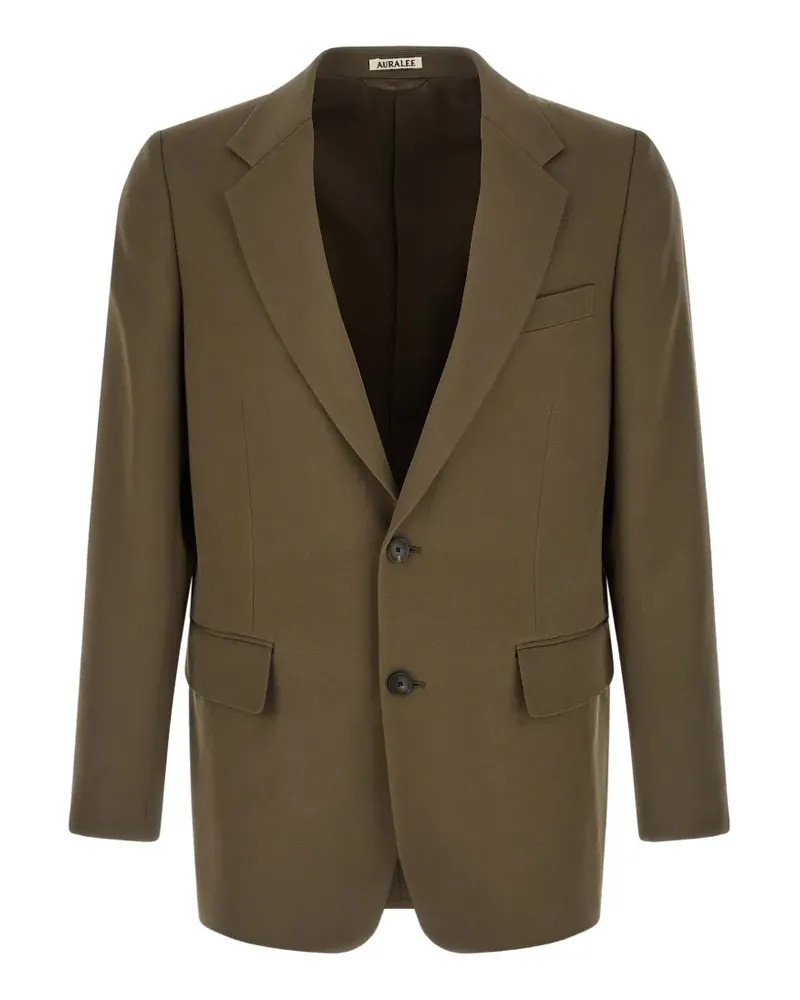 AURALEE gabardine single-breasted blazer - Grün Grün