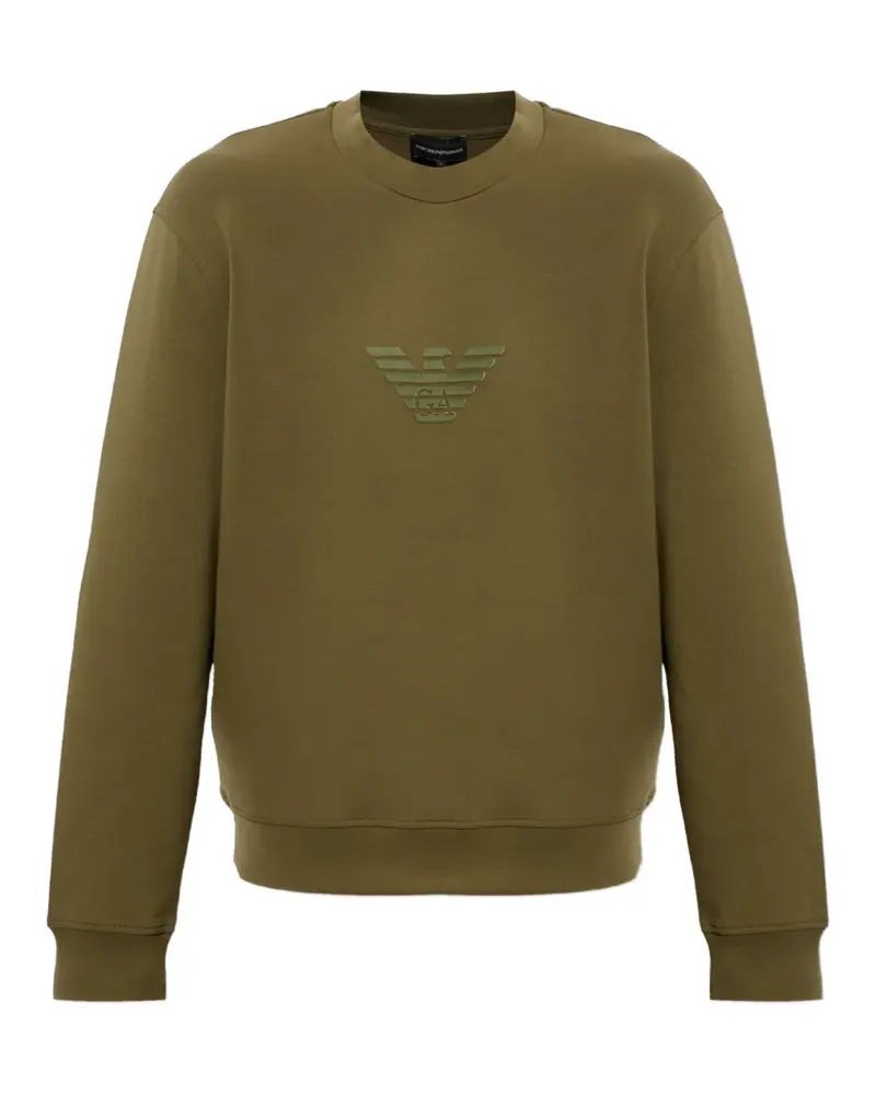 Emporio Armani sweatshirt essential in cotton double jersey - Grün Grün