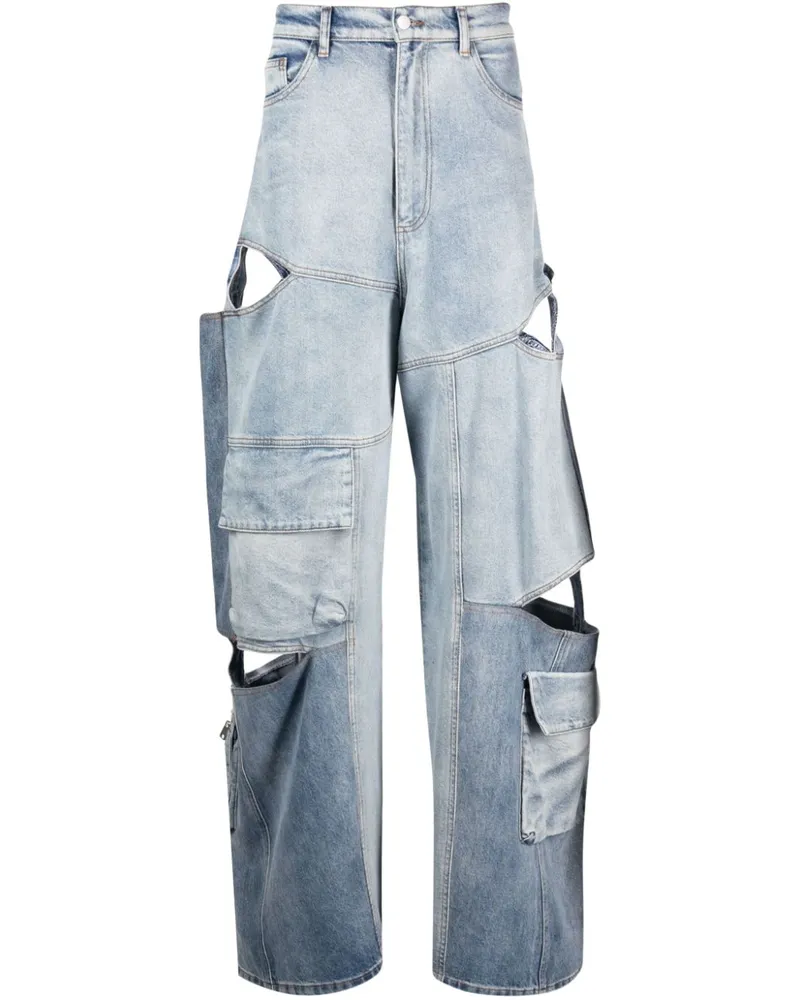 Natasha Zinko Jeans mit Cargo-Taschen - Blau Blau