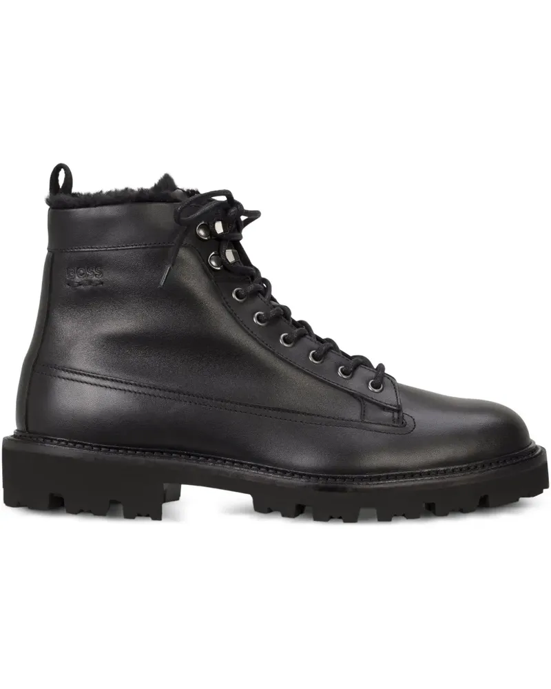 HUGO BOSS Stiefel mit Schnürung - Schwarz Schwarz