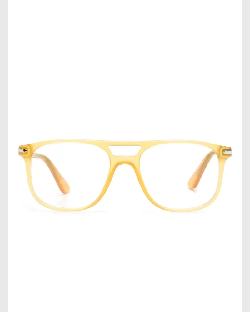 Persol Semi-transparente Pilotenbrille - Gelb Gelb