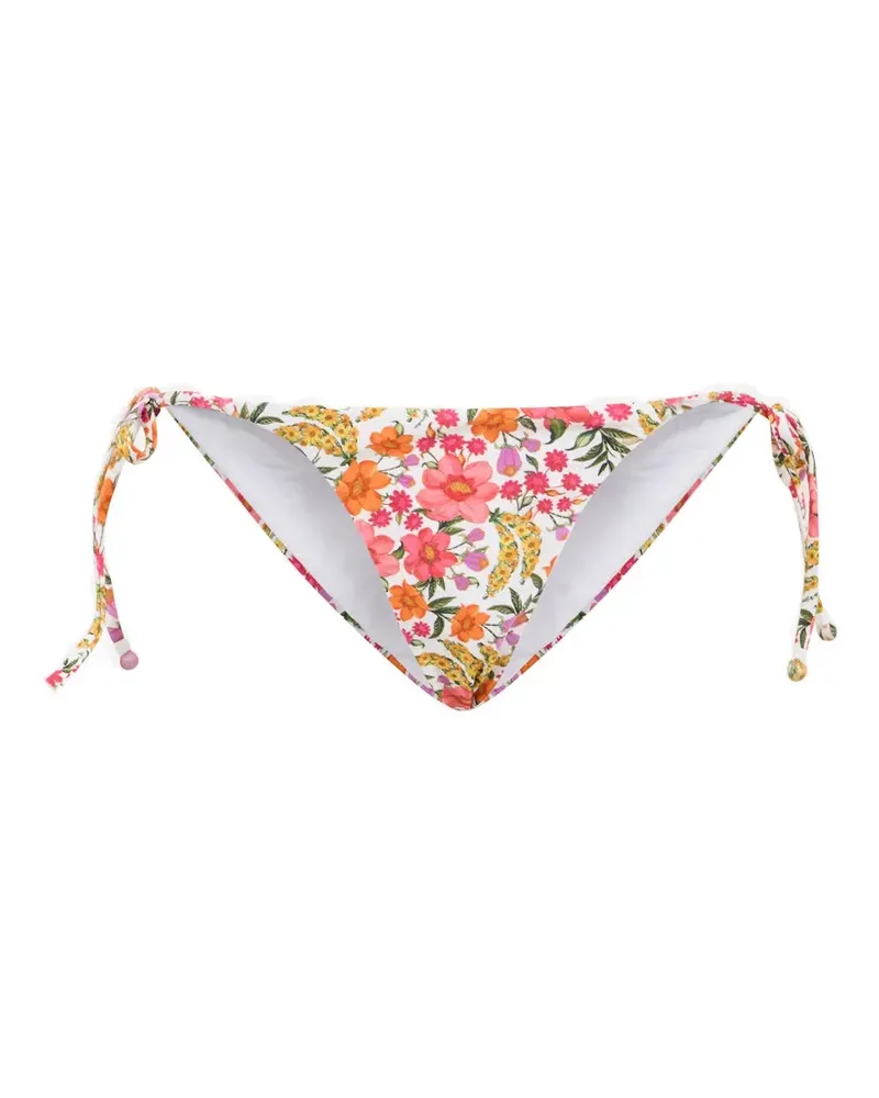 FARM Rio Banana Flowers side-tie bikini bottoms - Weiß Weiß