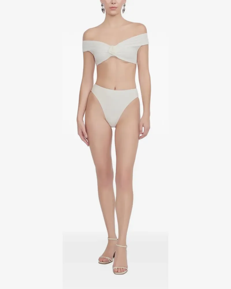 Maygel Coronel Sauco floral-detail bikini set - Nude Nude