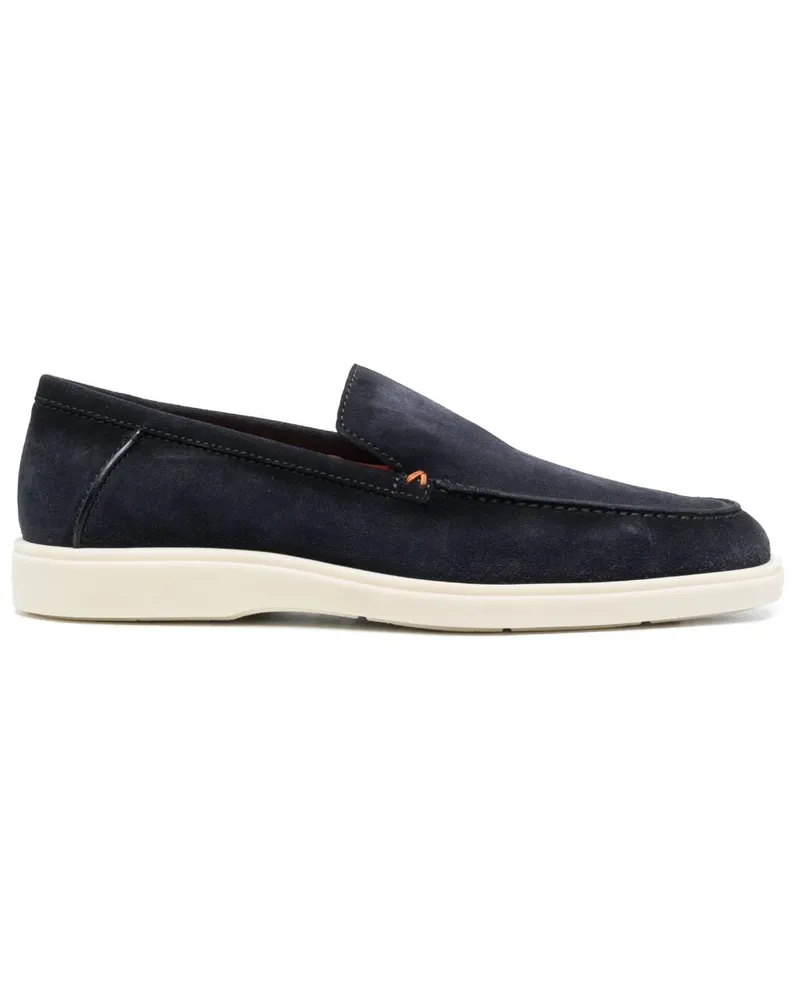 Santoni Loafer aus Wildleder - Blau Blau