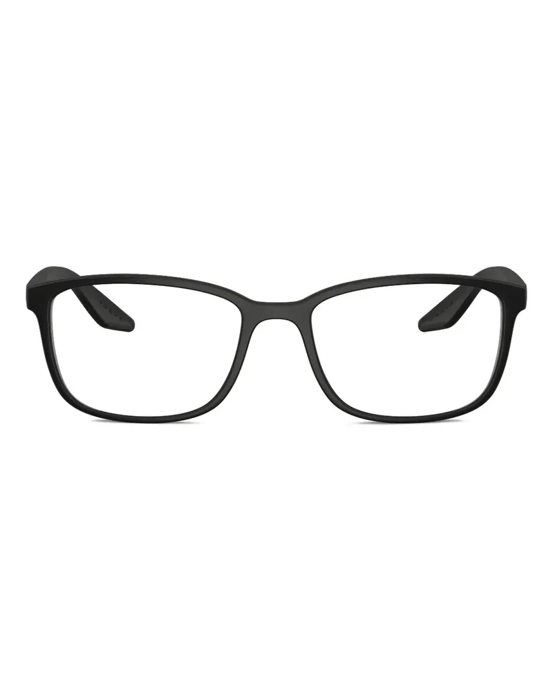 Prada Brille mit eckigem Gestell - Schwarz Schwarz