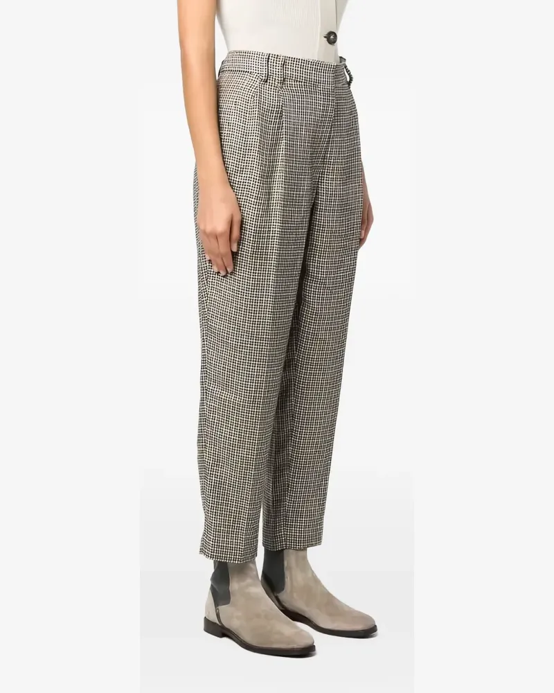 Brunello Cucinelli Cropped-Hose mit Hahnentrittmuster - Nude Nude