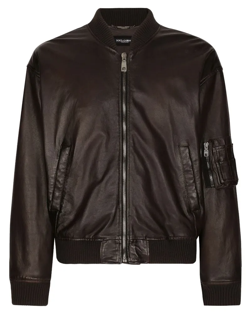 Dolce & Gabbana Bomberjacke aus Lammleder - Braun Braun