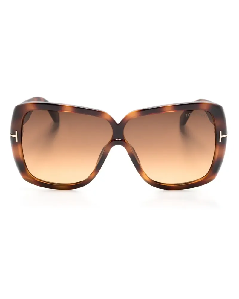 Tom Ford Oversized-Sonnenbrille in Schildpattoptik - Braun Braun