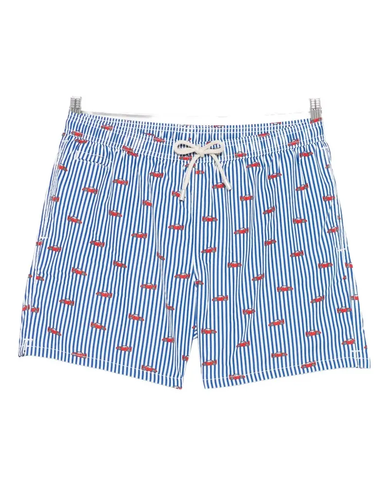 MC2 Saint Barth Lighting Micro Fantasy striped swim shorts - Blau Blau