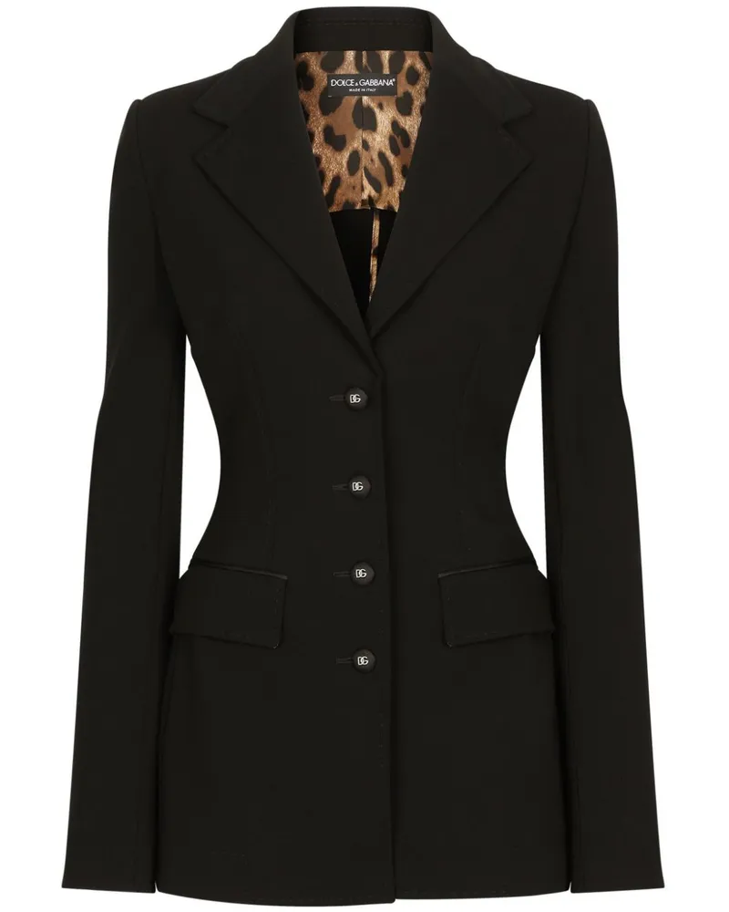 Dolce & Gabbana Einreihiger Blazer - Schwarz Schwarz