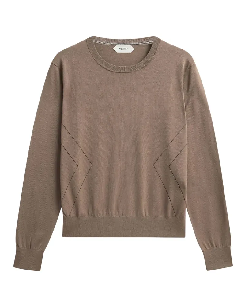 Pringle of Scotland Pullover in Pointelle-Strick - Braun Braun