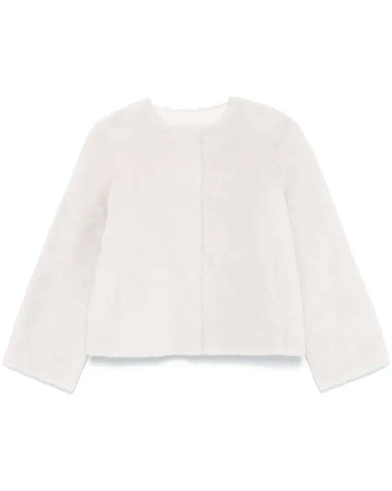 DESA Klassische Lederjacke - Grau Grau
