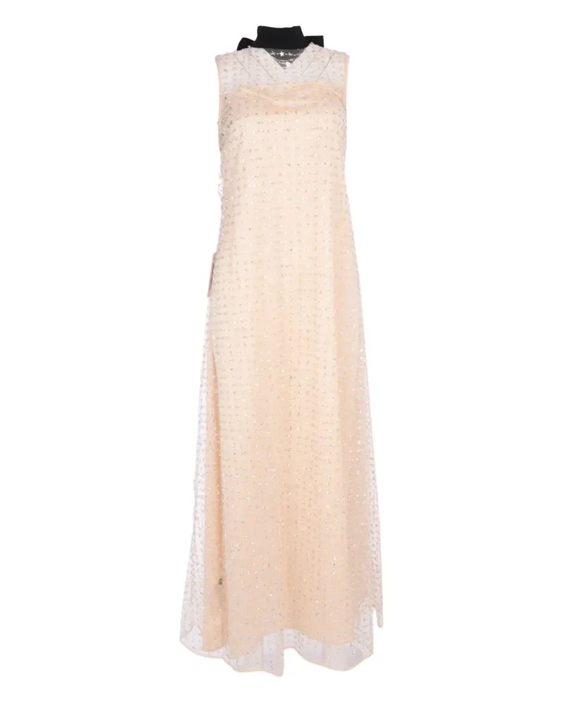 STAUD Albee tie-embellished maxi dress - Nude Nude