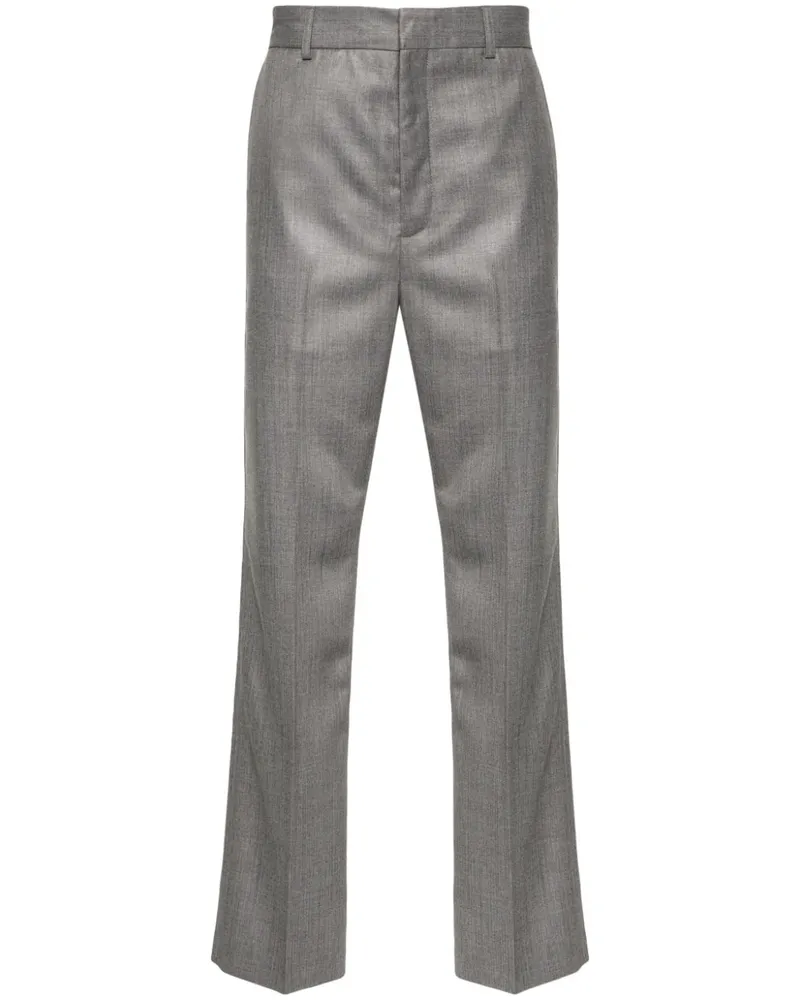 Acne Studios Melierte Straight-Leg-Hose mit Bügelfalten - Grau Grau