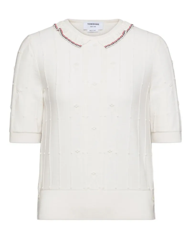Thom Browne Kurzärmeliges T-Shirt - Weiß Weiß