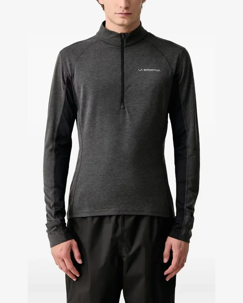 La Sportiva quarter-zip long-sleeve T-shirt - Grau Grau