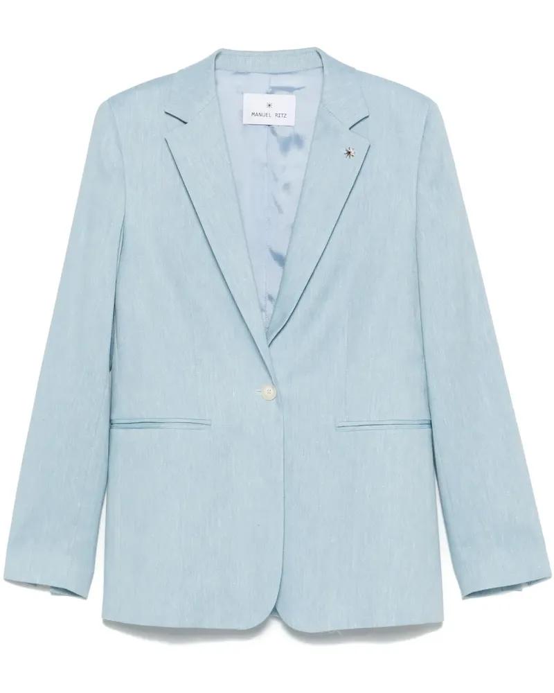 Manuel Ritz Einreihiges Sakko - Blau Blau