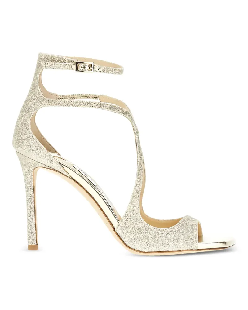 Jimmy Choo Azia 95 Pumps mit Knöchelriemen - Gold Gold
