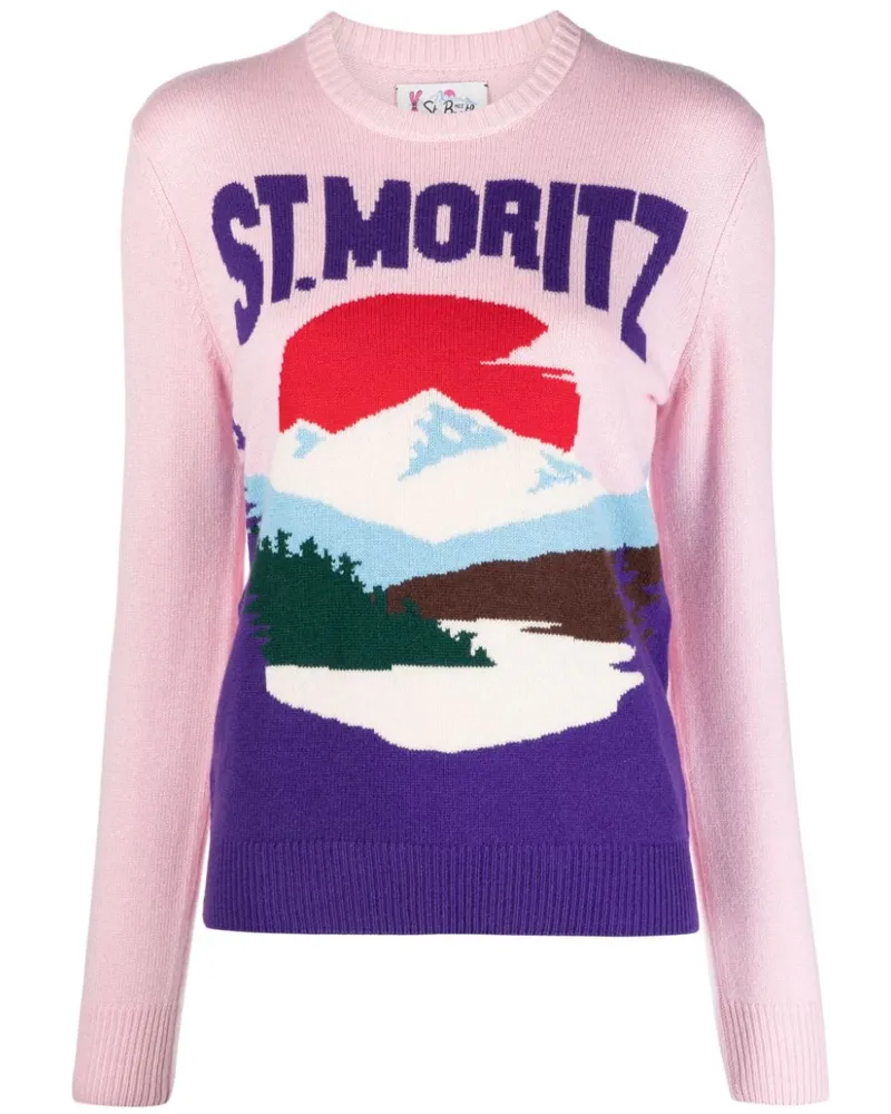 MC2 Saint Barth St. Moritz Jacquard-Pullover Rosa