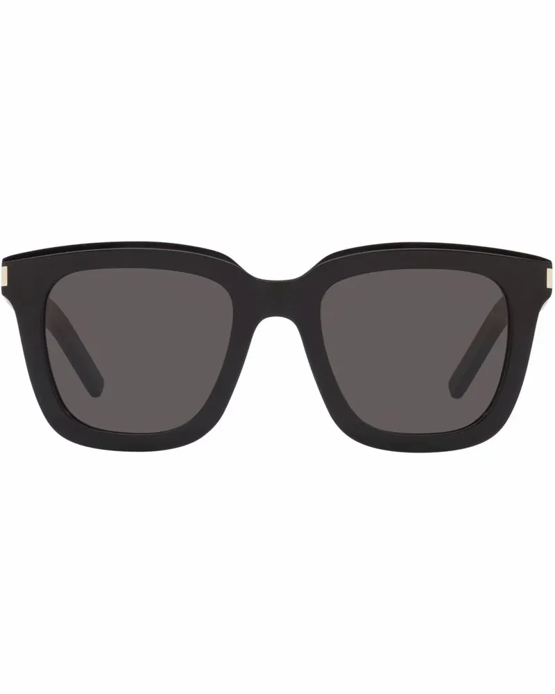 Saint Laurent Sonnenbrille mit eckigem Gestell - Schwarz Schwarz