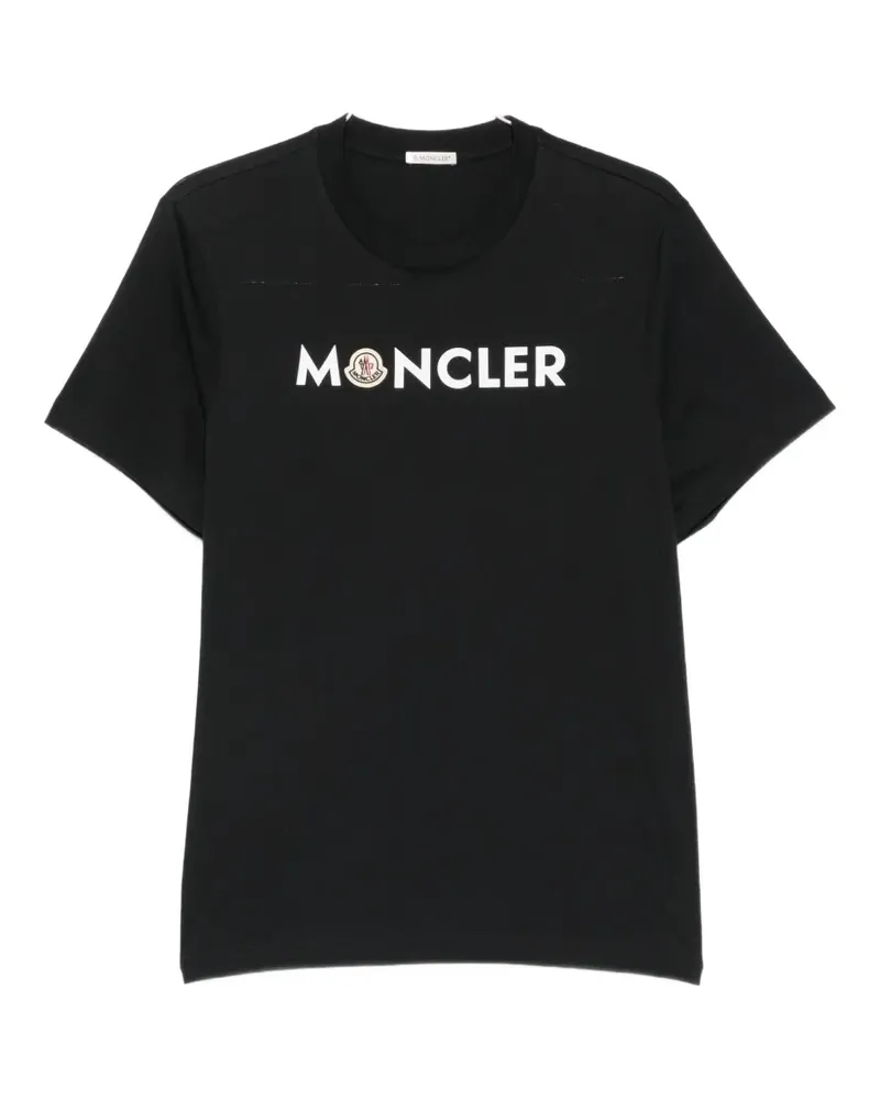 Moncler logo-print cotton T-shirt - Blau Blau