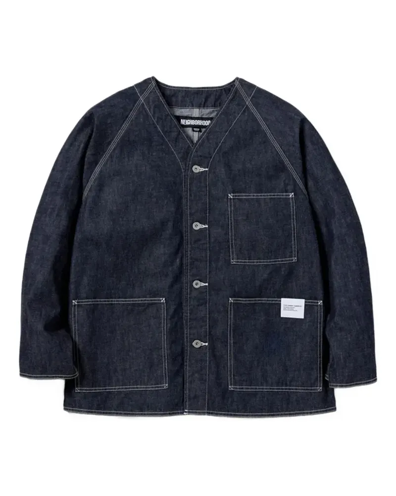 Neighborhood Jeansjacke mit Raglanärmeln - Blau Blau
