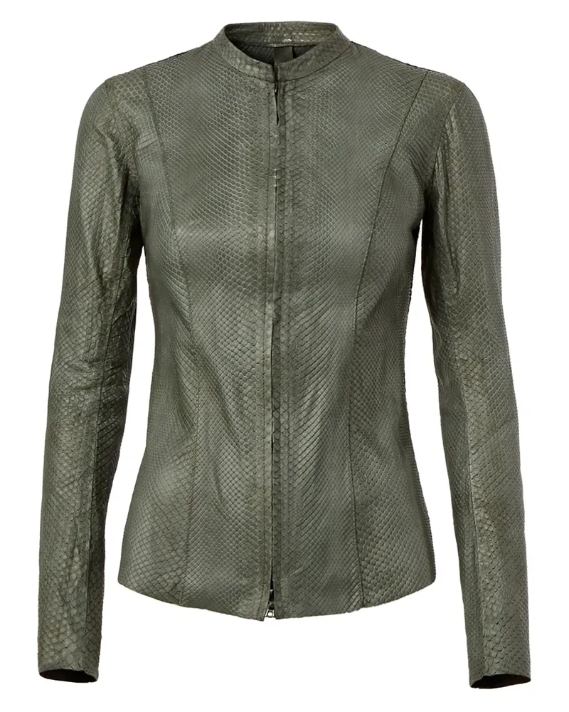 Isaac Sellam Instinct' Jacke aus Schlangenleder - Grün Grün