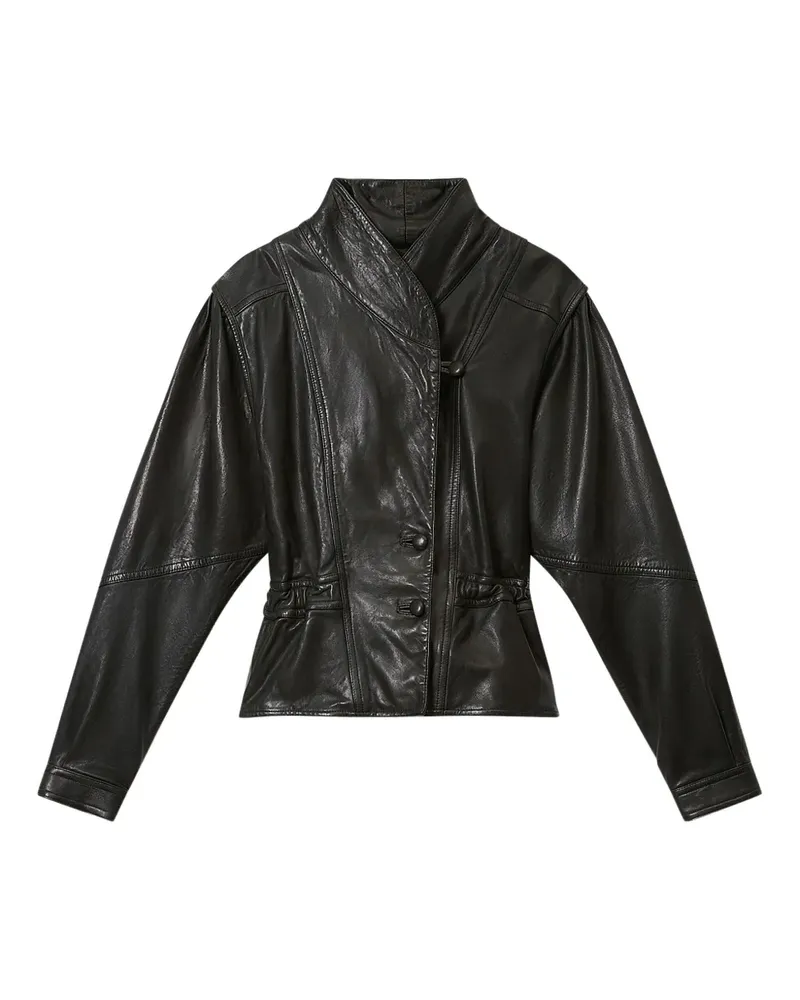 Isabel Marant Geknöpfte Tressy Lederjacke - Schwarz Schwarz