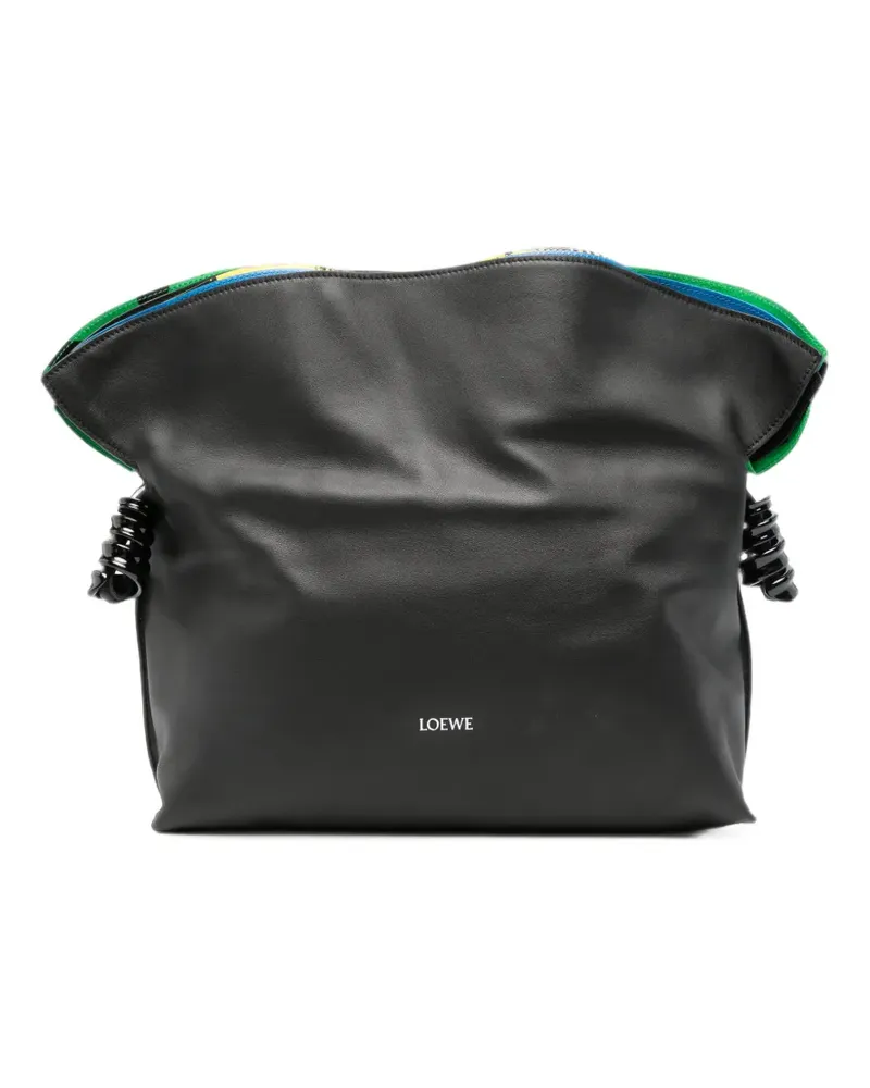 Loewe Mittelgroße Flamenco Millefeuille Clutch - Schwarz Schwarz