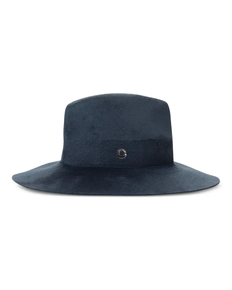 Loro Piana Fedora mit breiter Krempe - Blau Blau