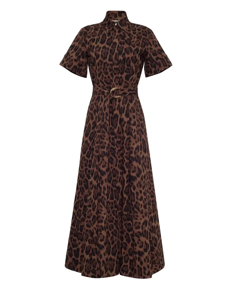 Adam Lippes Leighton Hemdkleid mit Gürtel - Braun Braun