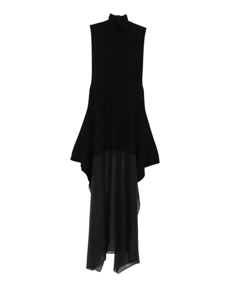 SPORTMAX asymmetric-hem sleeveless dress - Schwarz Schwarz