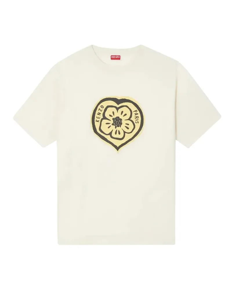 Kenzo Boke Heart flower-print T-shirt - Nude Nude