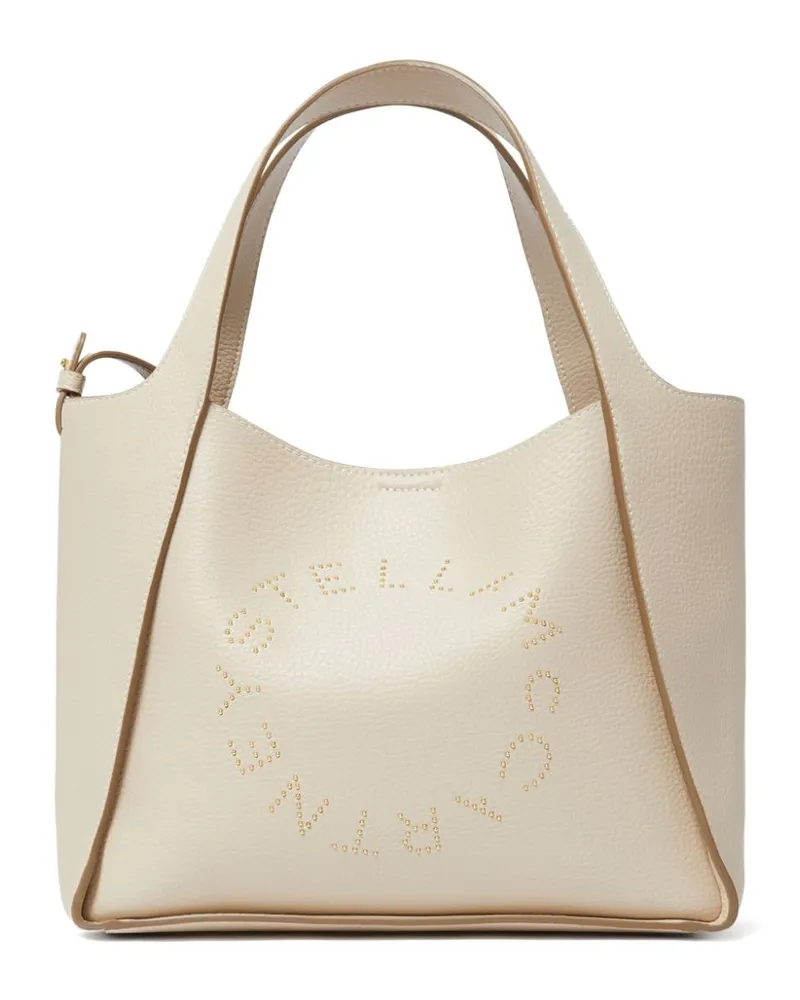Stella McCartney Shopper mit Logo-Applikation - Nude Nude