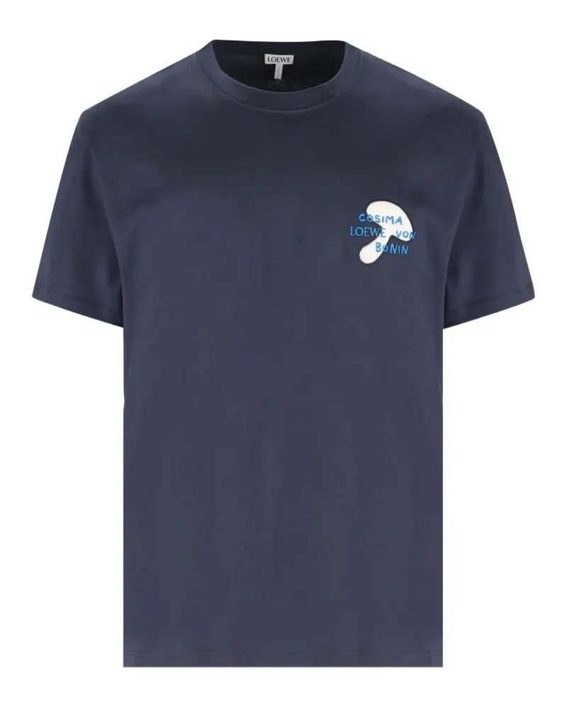 Loewe x Cosima von Bonin embroidered T-shirt - Blau Blau