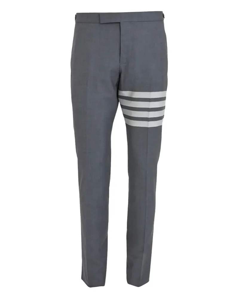 Thom Browne Tiefsitzende Hose mit Logo-Streifen - Grau Grau