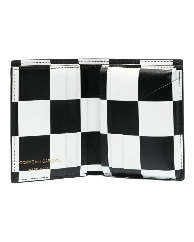Comme des Garçons Portemonnaie mit Schachbrettmuster - Schwarz Schwarz