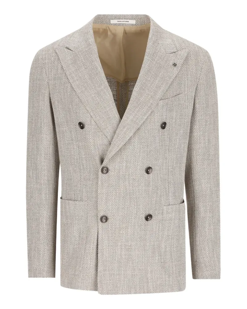 Tagliatore double-breasted button blazer - Nude Nude
