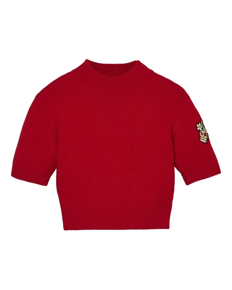 Marc Jacobs patch-detail mock-neck cropped sweater - Rot Rot