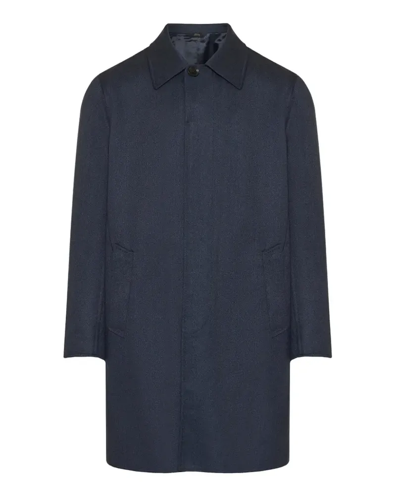 Brioni concealed-front coat - Blau Blau