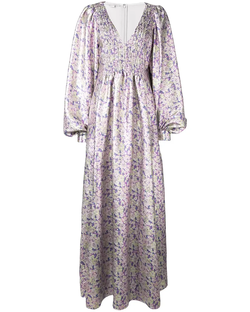 Stella McCartney Abendkleid mit Blumen-Print - Violett Violett
