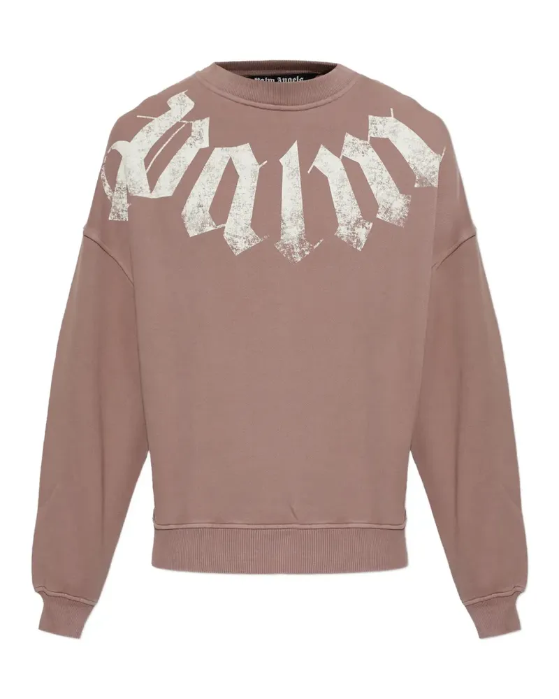 Palm Angels Pullover mit Logo-Print - Braun Braun