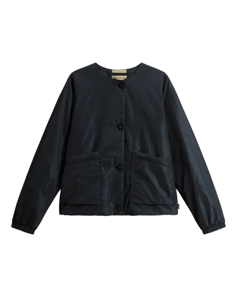 Woolrich Elastikjacke mit Knopfverschluss - Blau Blau