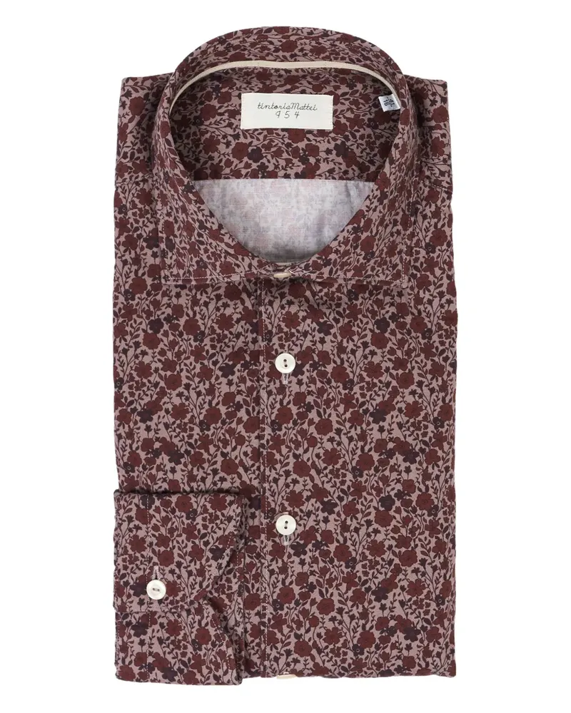 Tintoria Mattei Hemd mit Blumen-Print - Rosa Rosa