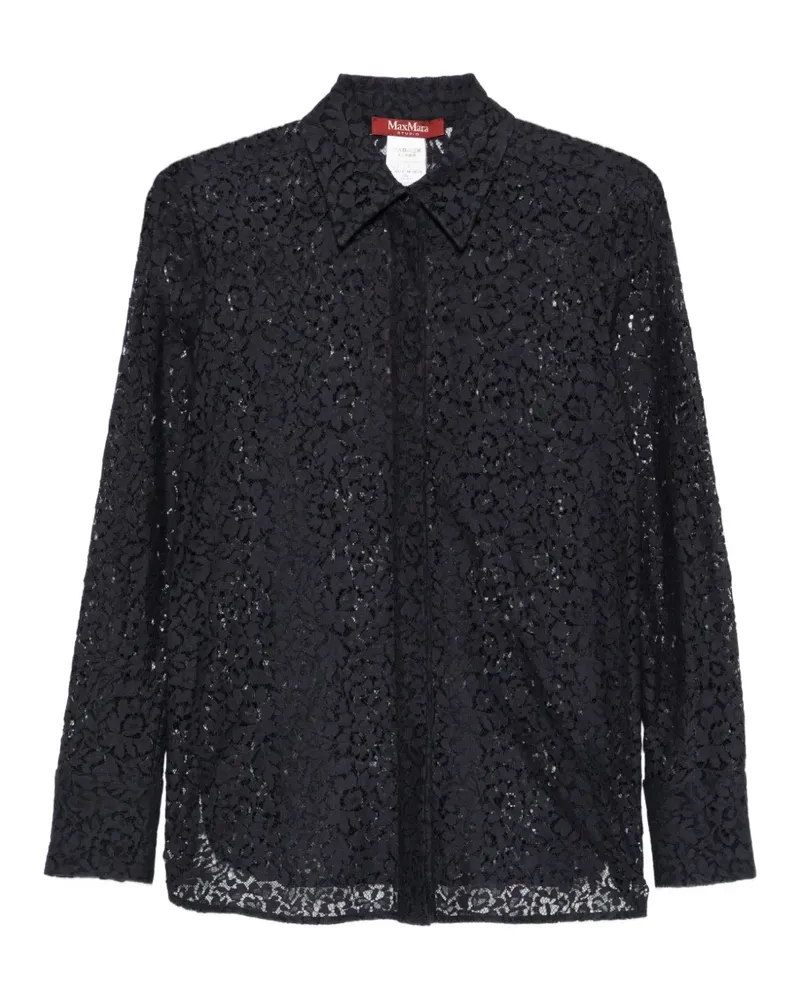 Max Mara Gala long-sleeve lace shirt - Schwarz Schwarz